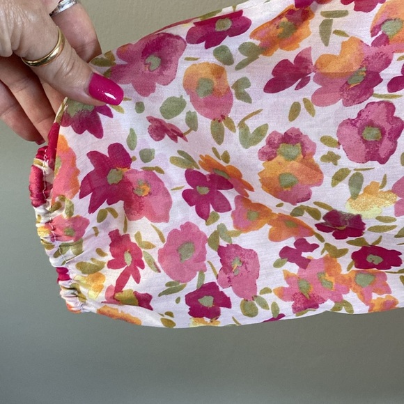 Lauren Conrad Floral Topper Cardigan & Sonoma V-Neck Raspberry Tee Sz L NWOT - Picture 3 of 11